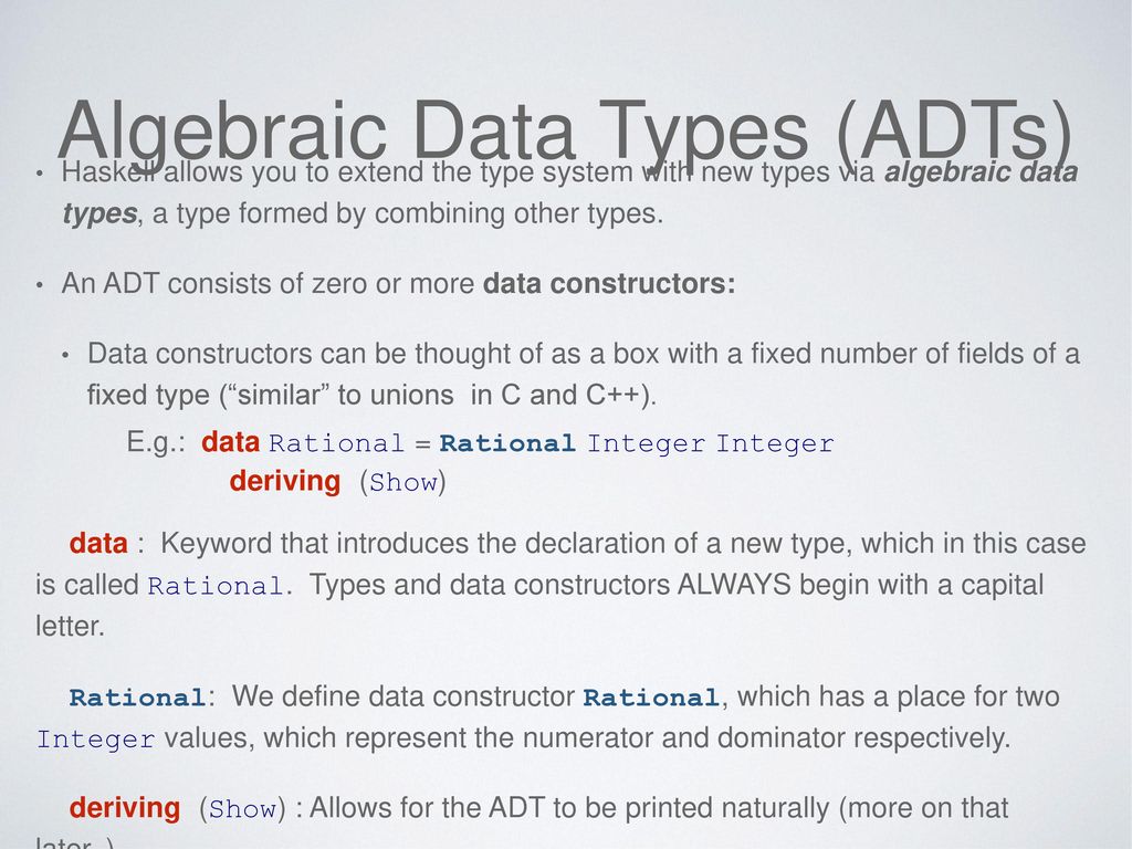 Lecture 2:Data Types, Functional Patterns, Recursion, Polymorphism ...