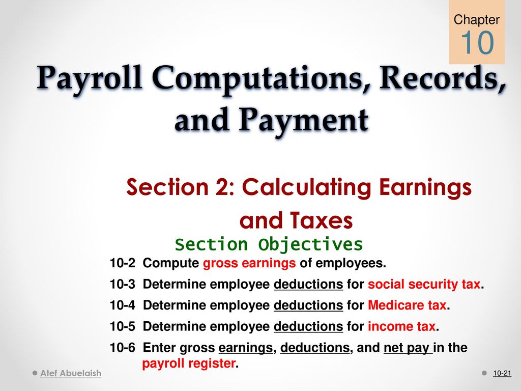 Payroll Computations, Records, and Payment