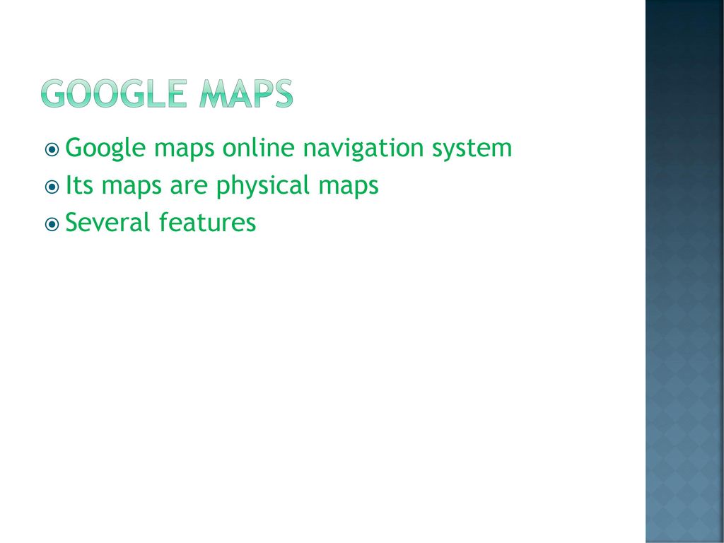 Google maps Google maps online navigation system