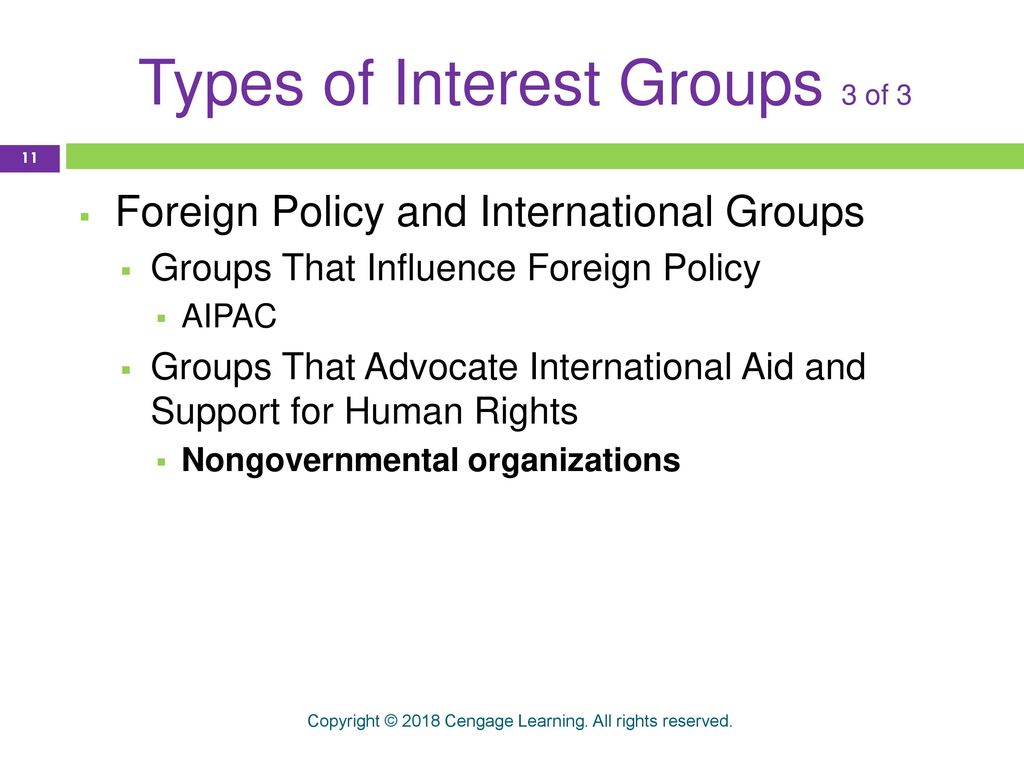 Types of Interest Groups 3 of 3