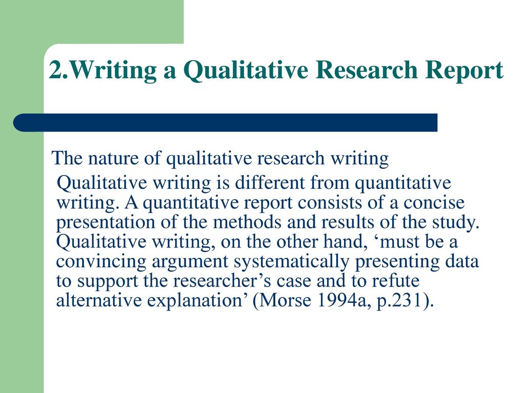 Writing Qualitative Research Proposal And Report Ppt Download