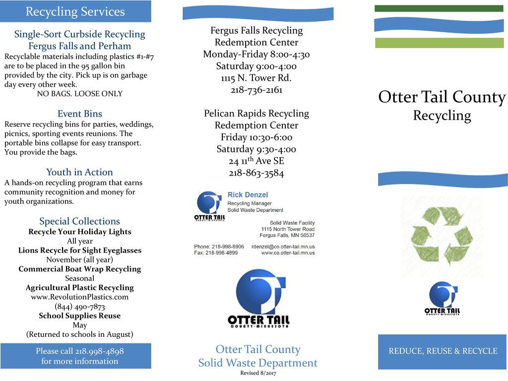 Otter Tail County Recycling Recycling Services Otter Tail County ppt