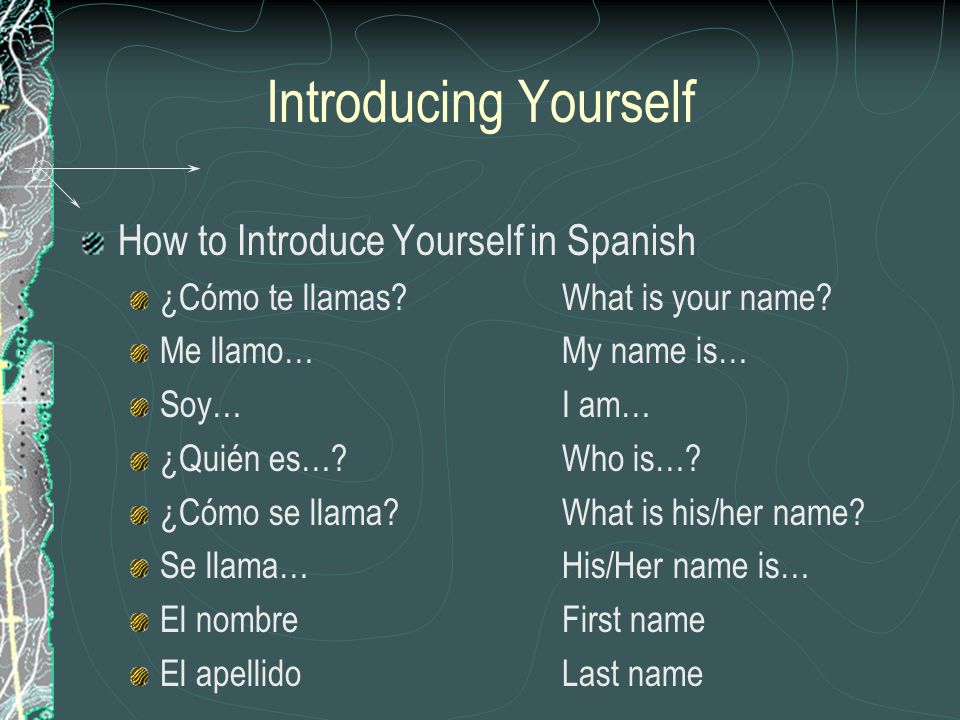 Introducing Yourself How to Introduce Yourself in Spanish