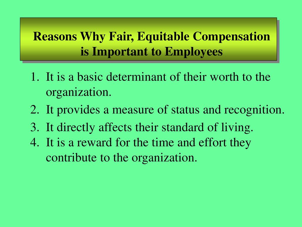 why compensation is important