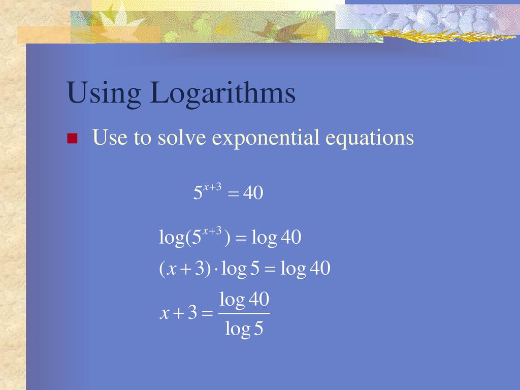 Exponential And Logarithmic Function - Ppt Download