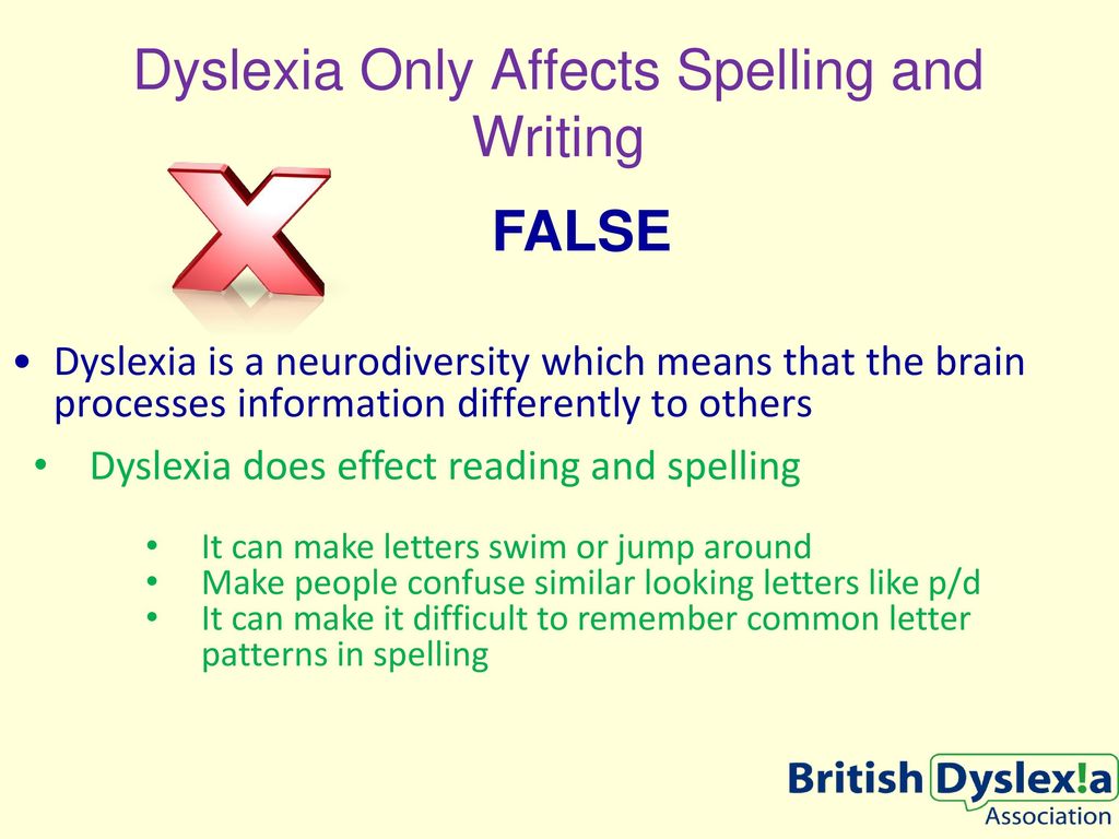 Dyslexia Only Affects Spelling and Writing