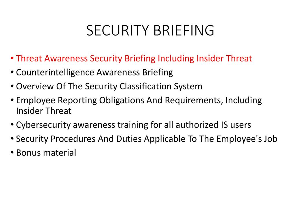 Cleared Employee Security Training Ppt Download