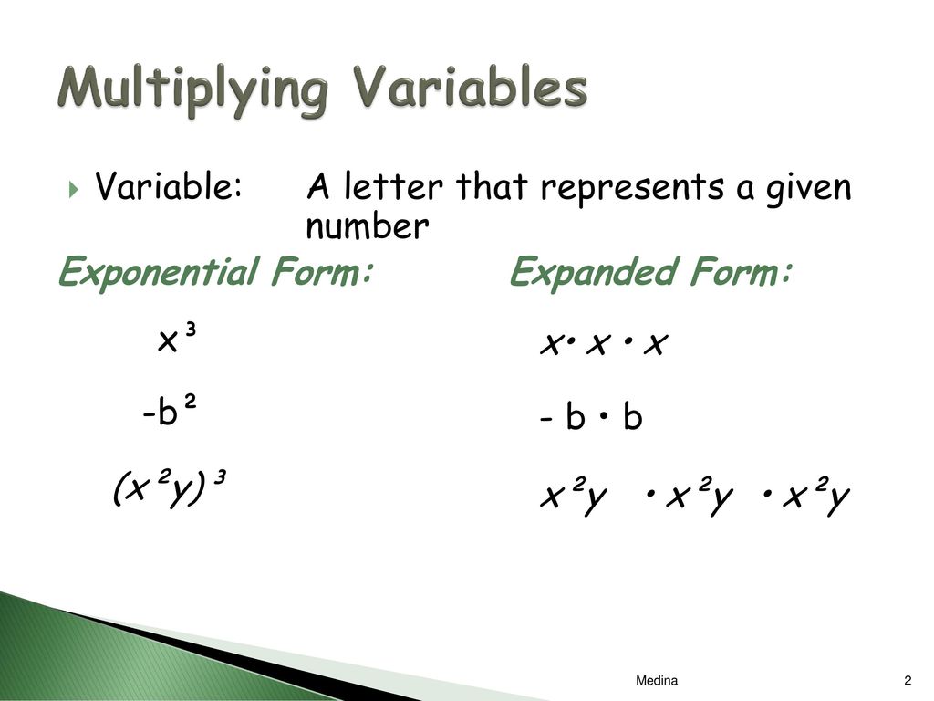 Multiplying variables ppt download