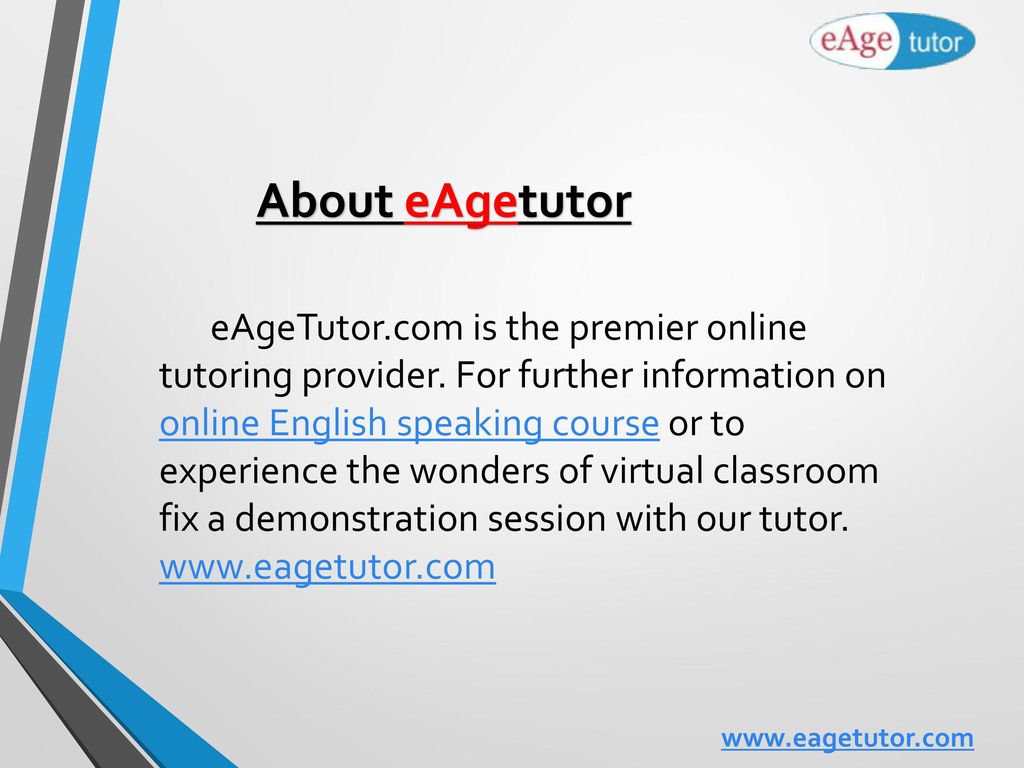 About eAgetutor