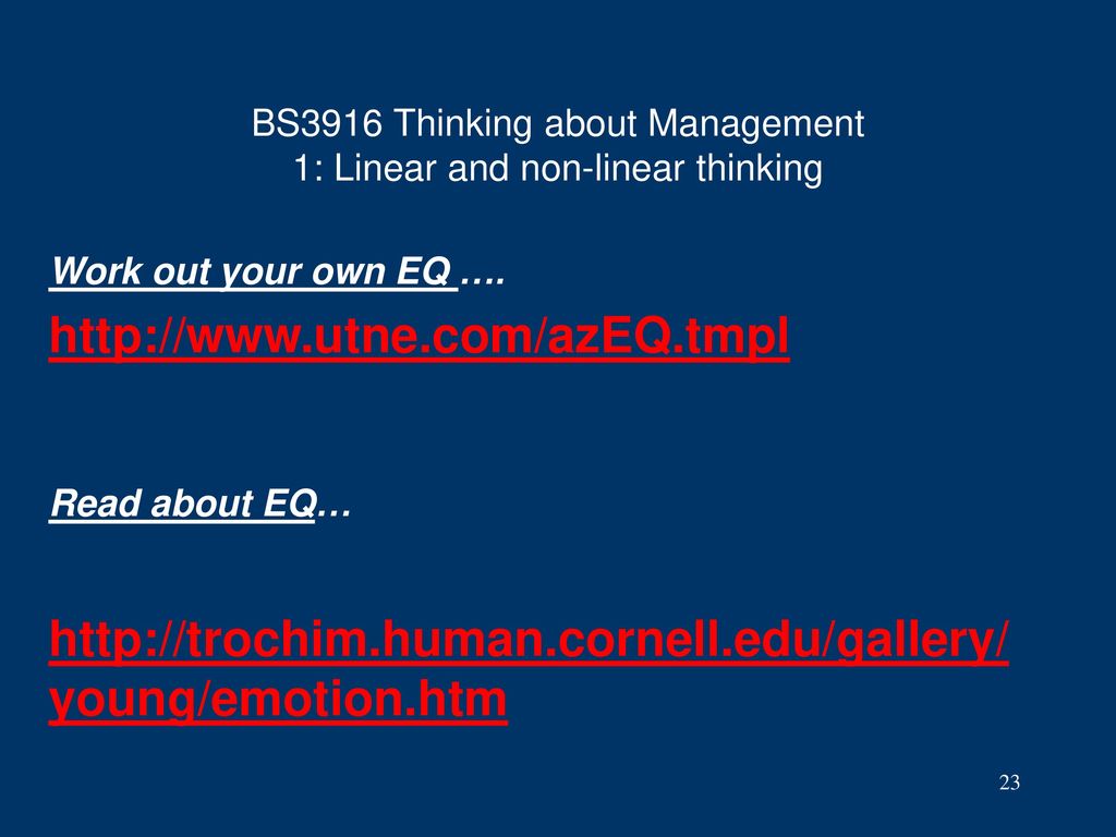 Bs3916 thinking about management ppt download