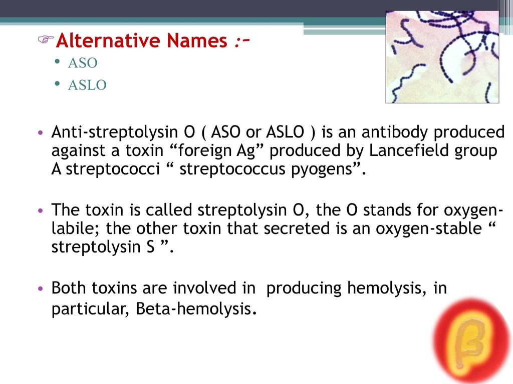 streptolysine o toxine