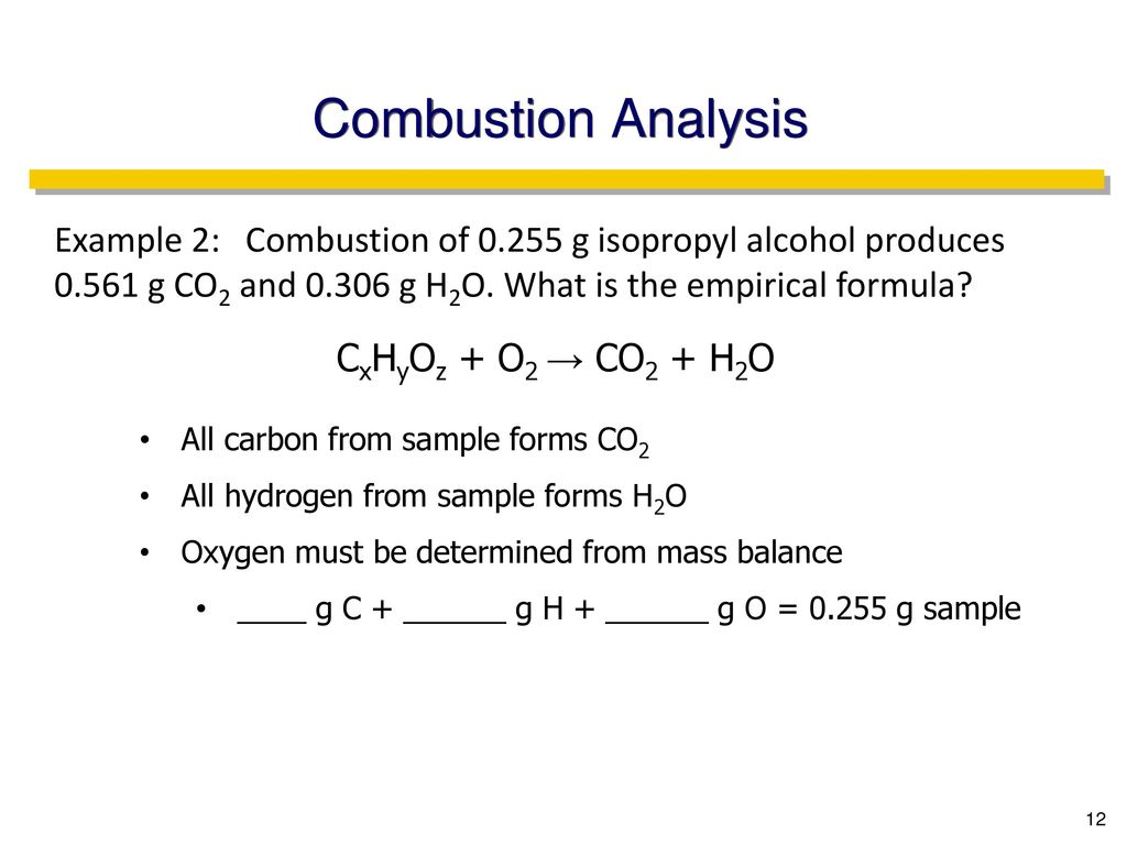 Determining empirical formula from combustion analysis ppt download