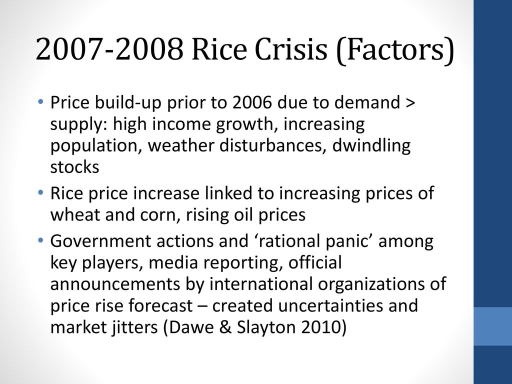 Analysis of rice price trends where are the price spikes coming from