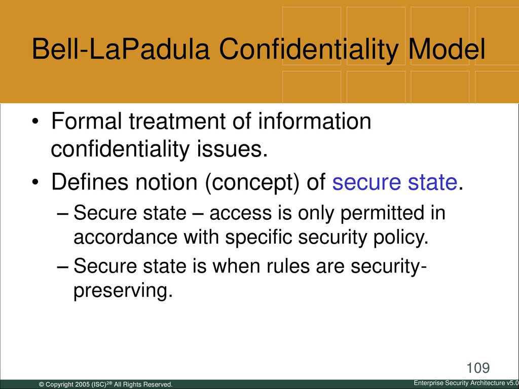 Bell-LaPadula Confidentiality Model