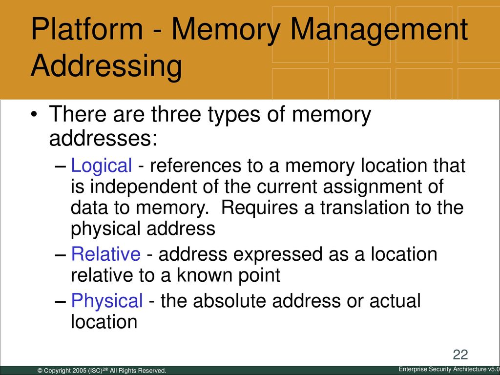 Platform - Memory Management Addressing