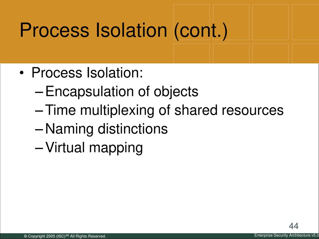 Process Isolation (cont.)
