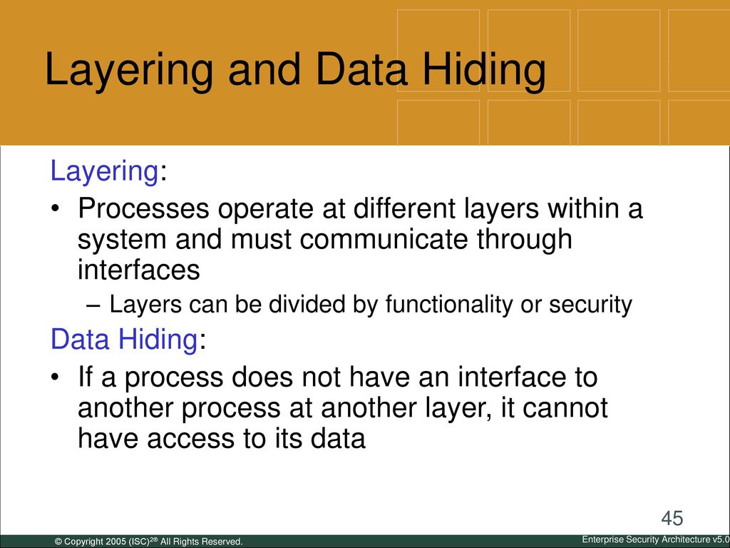 Layering and Data Hiding