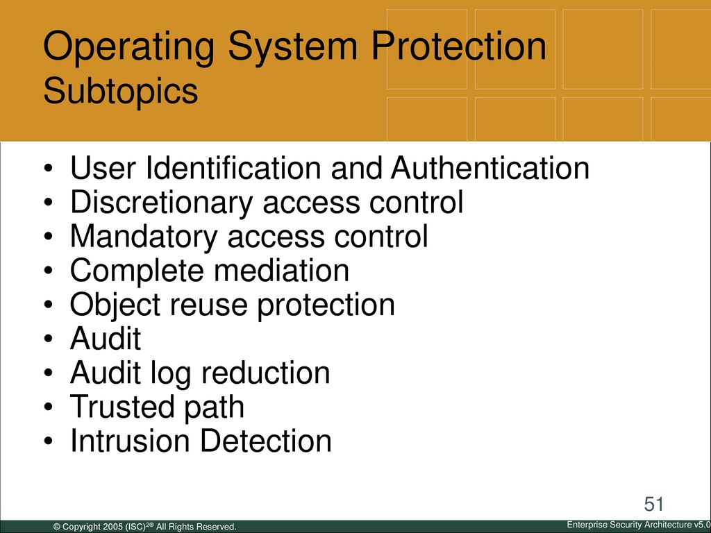 Operating System Protection Subtopics