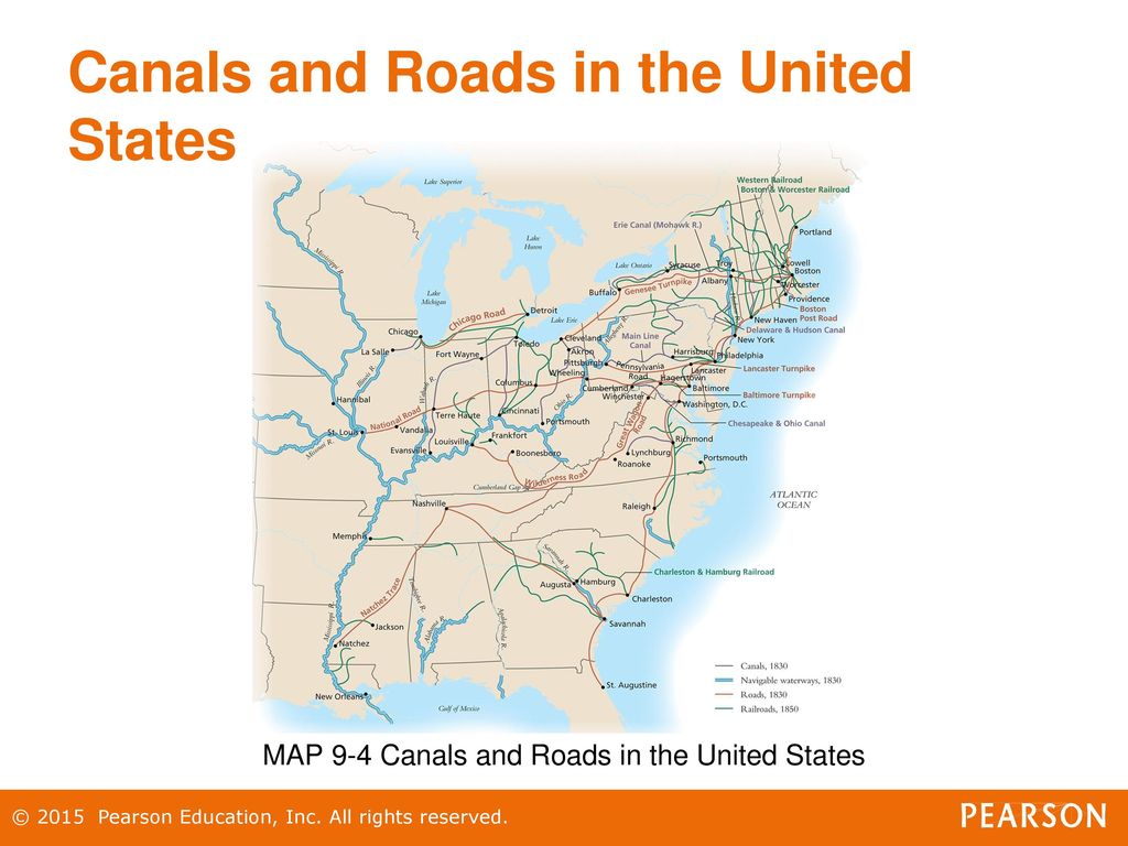 Canals and Roads in the United States