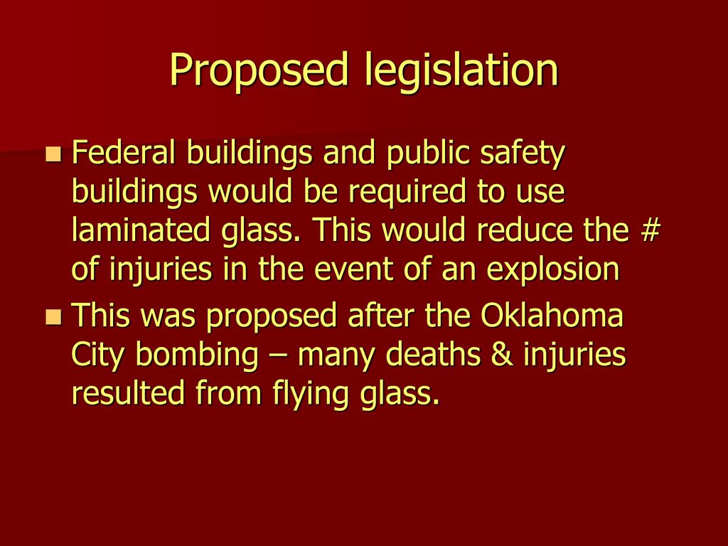 Proposed legislation