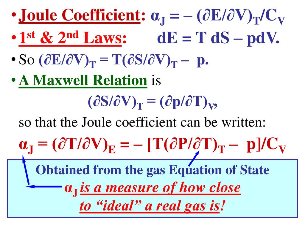 Chapter 5 Continued More Topics In Classical Thermodynamics Ppt Download