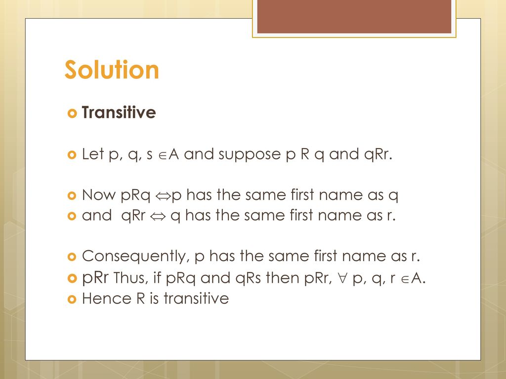 Lecture 14 Types Of Relations Ppt Download