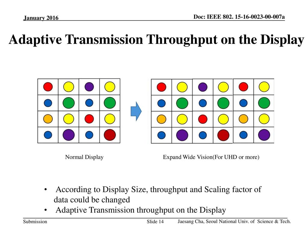 Adaptive Transmission Throughput on the Display