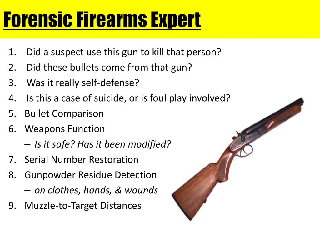 Forensic Firearms Expert