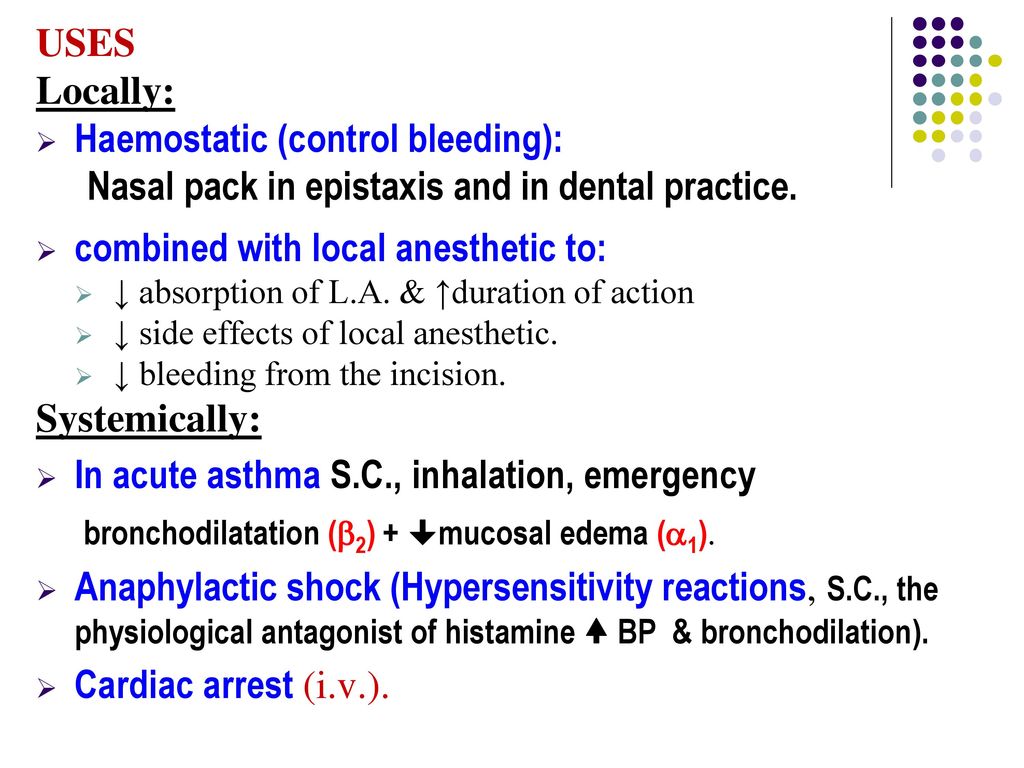 Haemostatic (control bleeding):