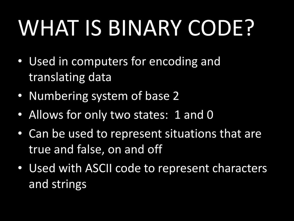 Binary code ppt download