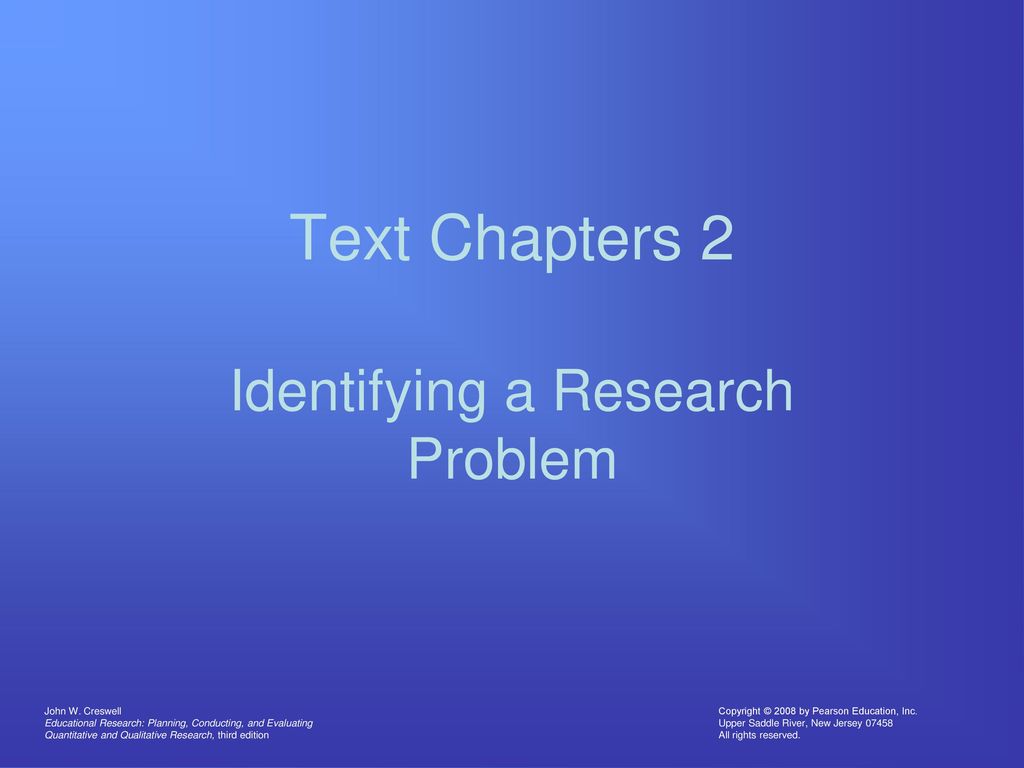 Identifying a Research Problem