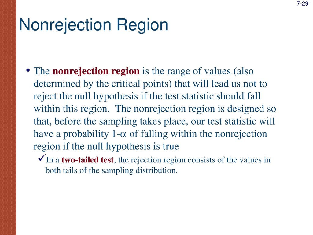 7-29 Nonrejection Region.