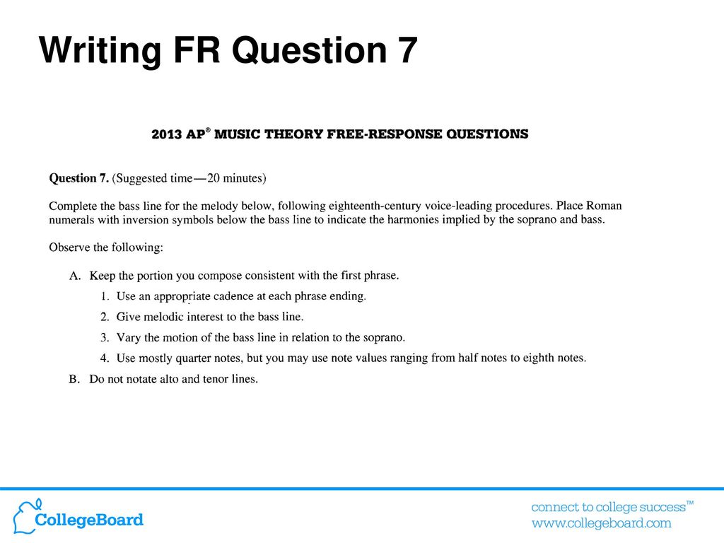 Writing FR Question 7