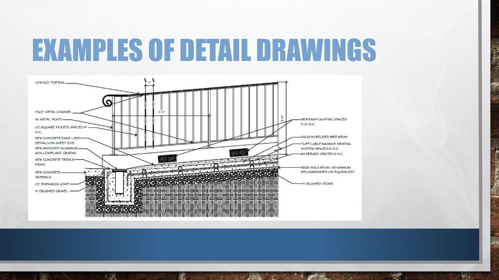 Examples of detail drawings