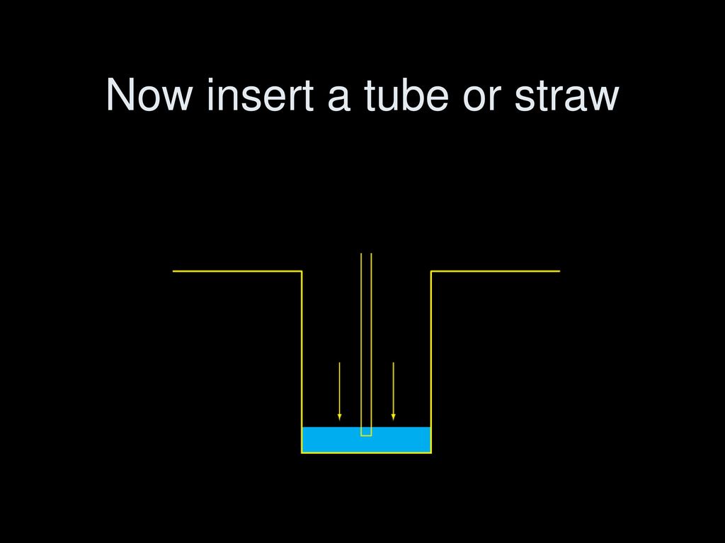 Now insert a tube or straw