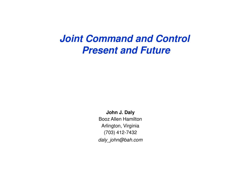 Joint command and control ppt download