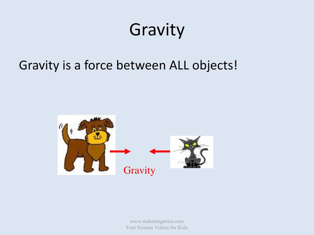 examples of gravity for kids