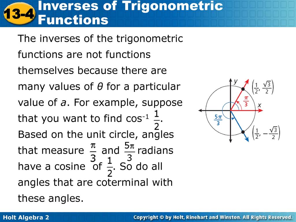 Inverses of trigonometric functions ppt download