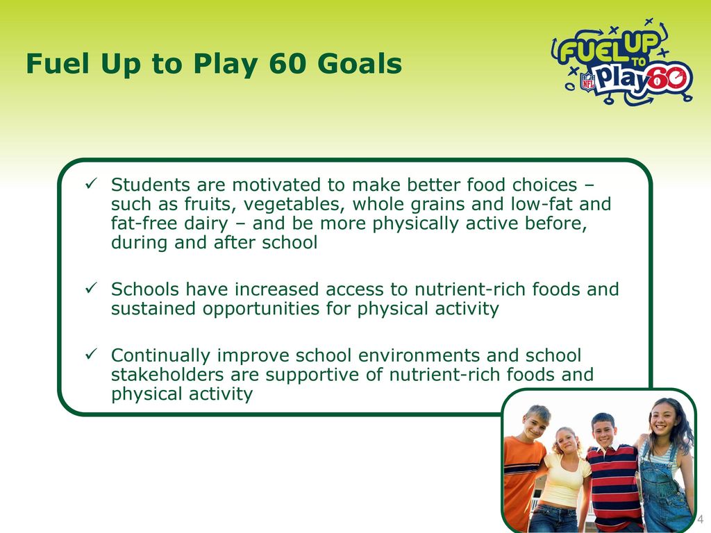 Fuel Up to Play 60 Goals