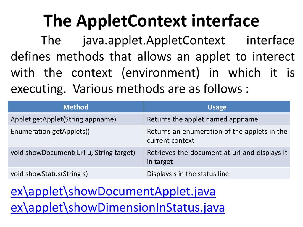Java 1-0 applet viewer - seobjseoit
