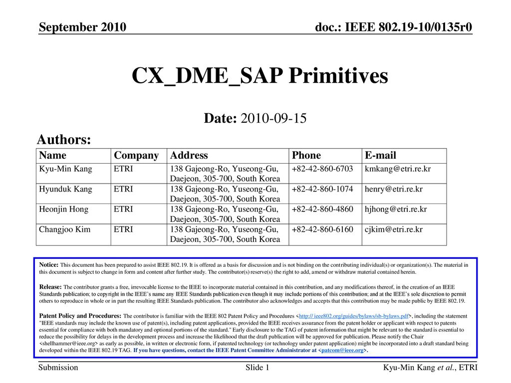 CX_DME_SAP Primitives
