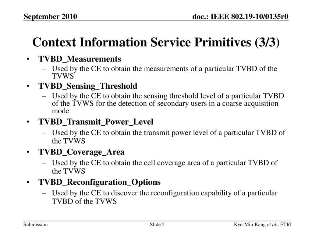Context Information Service Primitives (3/3)