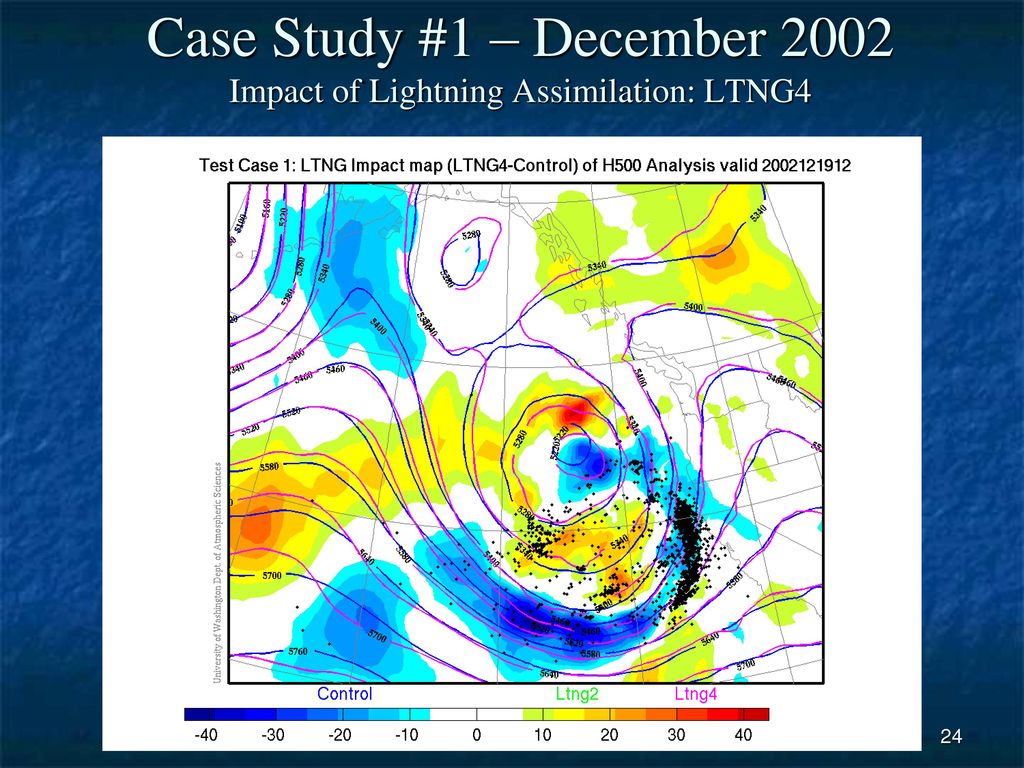 Case Study #1 – December 2002 Impact of Lightning Assimilation: LTNG4