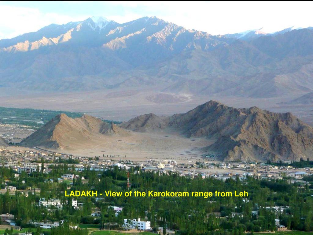 LADAKH - View of the Karokoram range from Leh