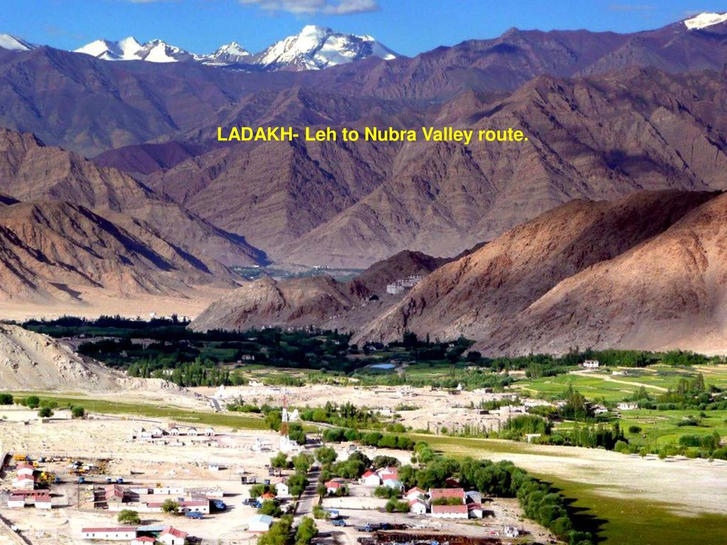 LADAKH- Leh to Nubra Valley route.