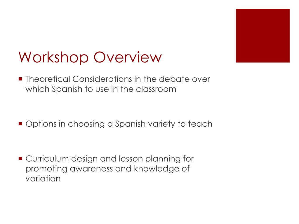 Language Variation in Spanish and the Heritage Learner - ppt download