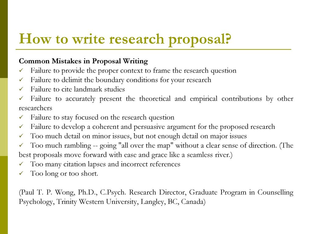 How to write a good research proposal 23/23/ ppt download