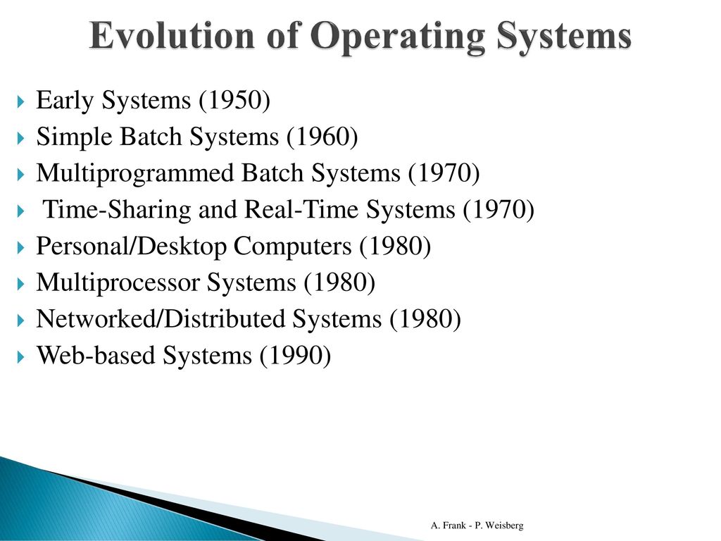 Веб операционные системы. Evolution of operating Systems. Classification of operating Systems. Operating Systems presentation. Examples of operating Systems.