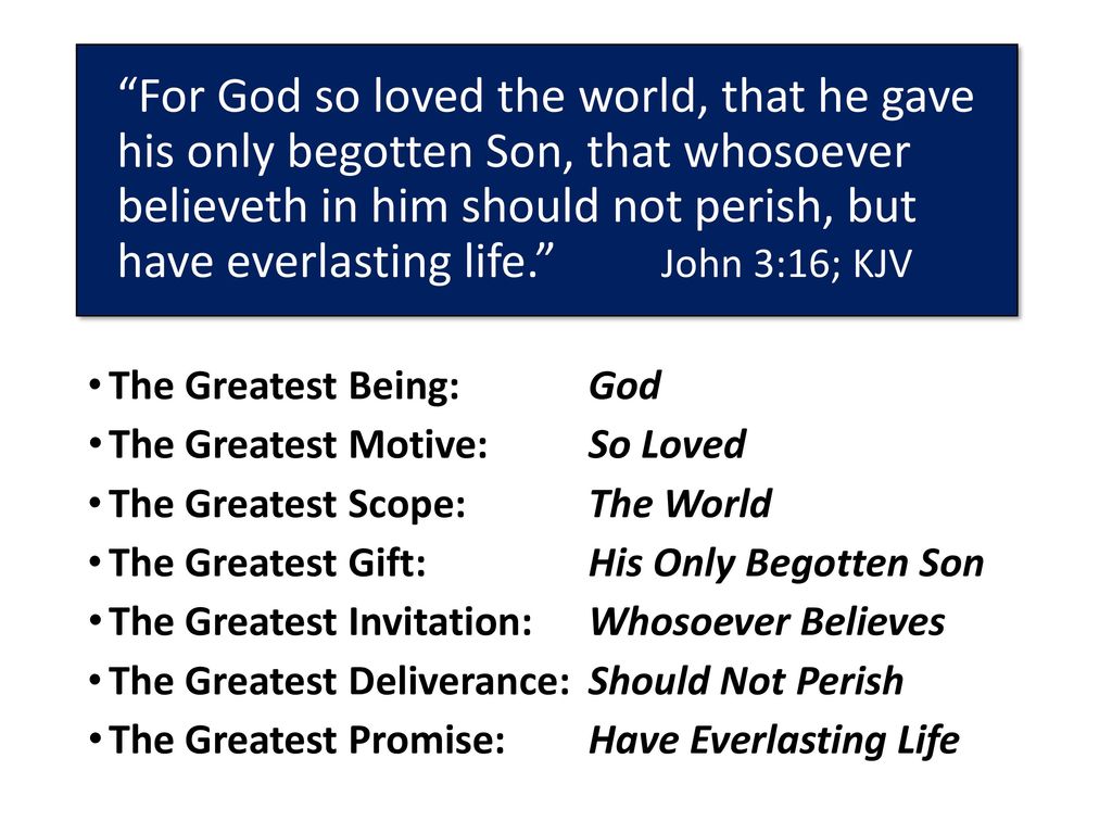 The Greatest Verse In The Bible