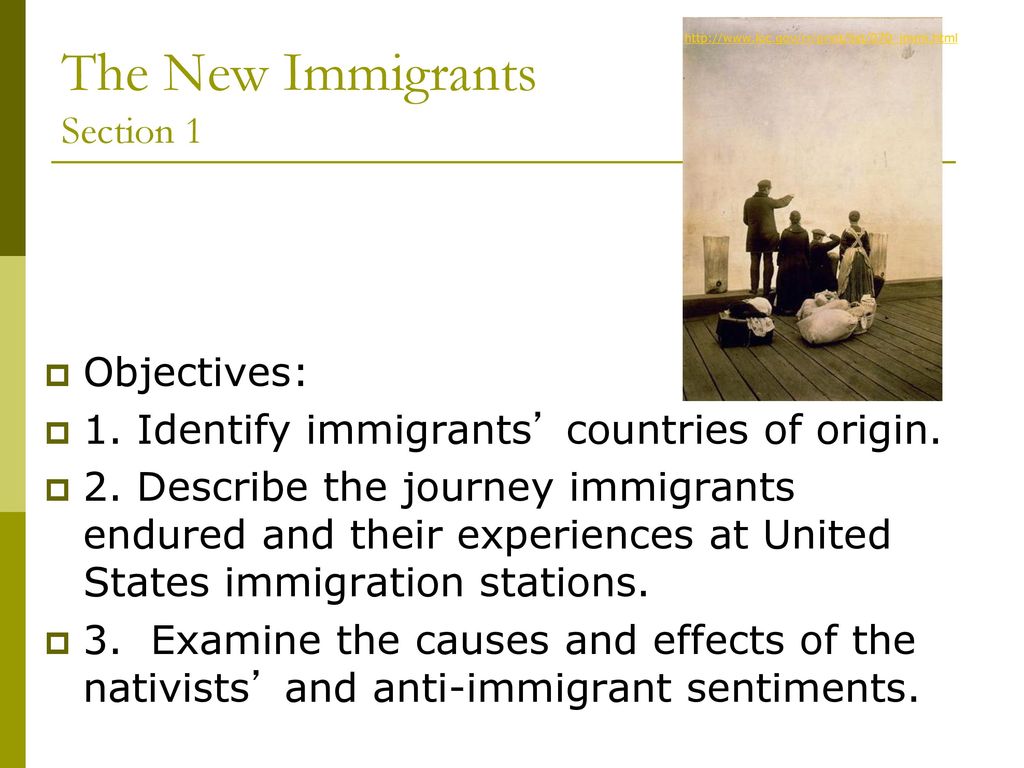 new immigration assignment quizlet